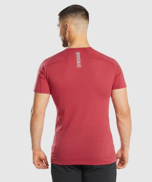 Panske Tricka Gymshark Hyper Power Červené | SP2586017